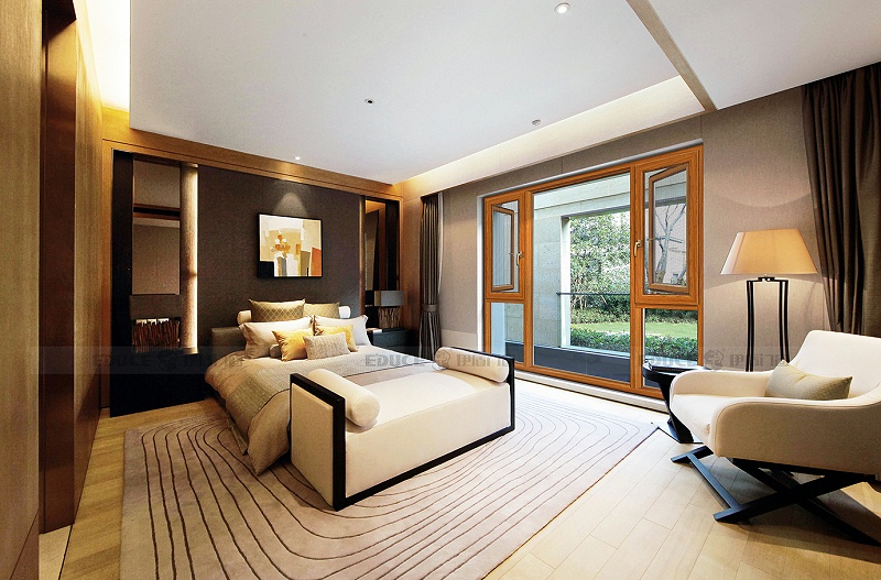 伊盾高效隔音門窗，高端又時(shí)尚，成就你的居家夢想！柏林時(shí)光平開窗-110mm 肌膚木